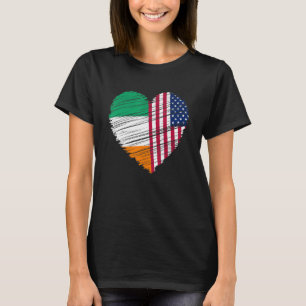 Camiseta Orgulho Cidadão Duplo do Bandeira Irlandês America