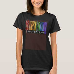 Camiseta Orgulho Código de Barras Gay Queer Você Pertence A
