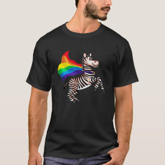 Camiseta Orgulho comunitário LGBT Zebra - Bandeira Arco-Íri