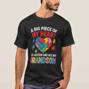 Camiseta Orgulho Conscientização Neto Quebra-Cabeça Autismo