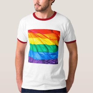 Camiseta Orgulho contínuo - close up da bandeira do orgulh