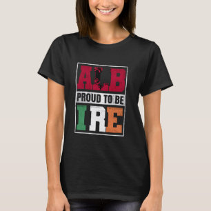 Camiseta Orgulho da Albânia Irlandesa Mistura Albânia e Irl