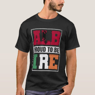 Camiseta Orgulho da Albânia Irlandesa Mistura Albânia e Irl