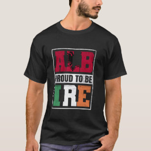 Camiseta Orgulho da Albânia Irlandesa Mistura Albânia e Irl