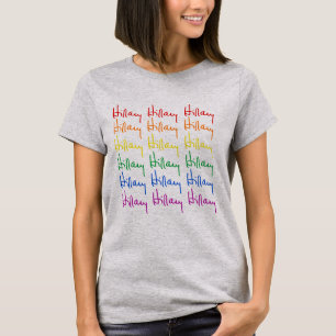 Camiseta Orgulho da assinatura de Hillary - cores do