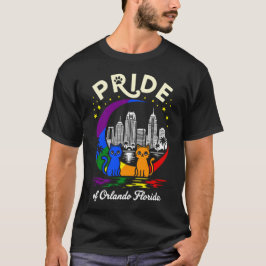 Camiseta Orgulho da Bandeira Arco-íris dos Gatos da Cidade