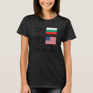 Camiseta Orgulho da bandeira búlgara-americana Bulgária Usa