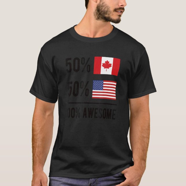 Camiseta Orgulho da bandeira canadense canadense Canadá Usa (Frente)