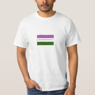 Camiseta Orgulho da bandeira de Genderqueer Nonbinary eles