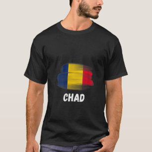 Camiseta Orgulho da Bandeira do Chade Feminino Família Band