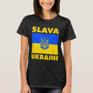 Camiseta Orgulho da Bandeira do País Ucrânia Slava Ukraini