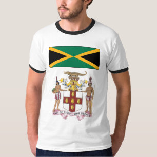 Camiseta Orgulho da Bandeira e Símbolos Culturais Jamaicano