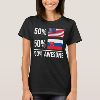 Camiseta Orgulho da bandeira eslovaca americana Patrimônio 