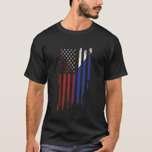 Camiseta Orgulho da Bandeira Filipina Americana Filipinas E