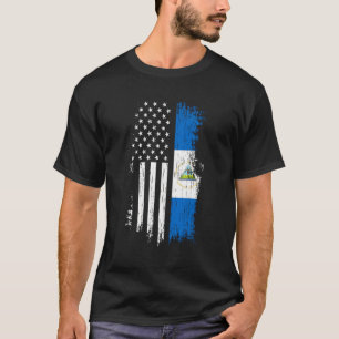 Camiseta Orgulho da Bandeira Nicaraguense Americana Nicarág