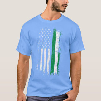 Camiseta Orgulho da Bandeira Nigeriana Americana Nigéria EU