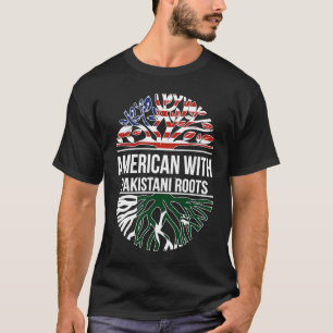 Camiseta Orgulho da bandeira paquistanesa-americana