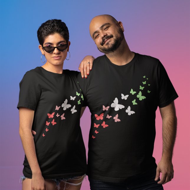 Camiseta Orgulho da Borboleta Abrosexual (Criador carregado)