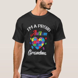 Camiseta Orgulho da Conscientização do Autismo Avó do Autis
