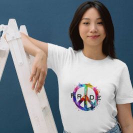 Camiseta Orgulho da cor da água do arco-íris para a comunid