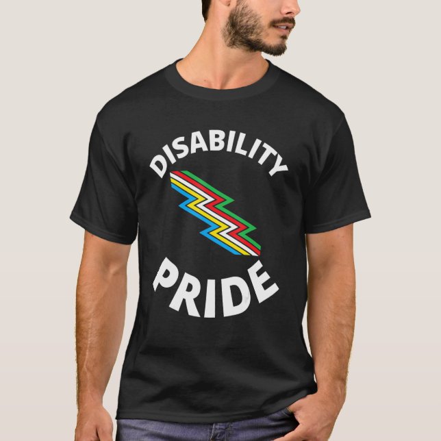 Camiseta Orgulho da Deficiência Com Bandeira (Frente)