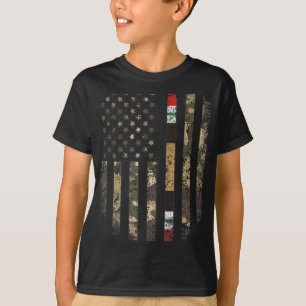 Camiseta Orgulho da Guerra do Iraque Veterano Camo EUA Band