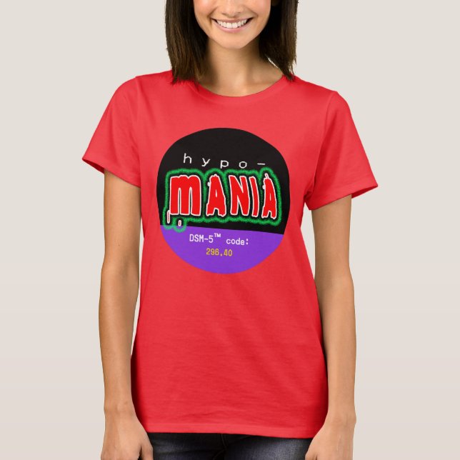 Camiseta Orgulho da hipomania (II bipolar) (Frente)