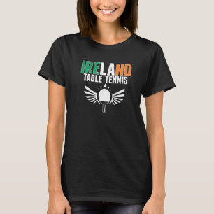 Camiseta Orgulho da Irlanda Mesa Tênis do Ping Pong na Irla