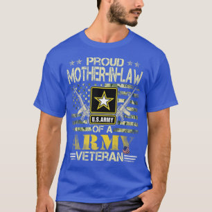 Camiseta Orgulho Da Motherinlaw De Um Veterano Do Exército