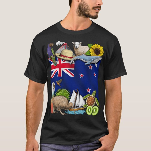 Camiseta Orgulho da Nova Zelândia engraçado (Frente)