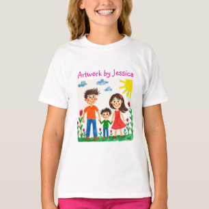 Camiseta Orgulho da pintura de trabalho de arte da sua Cria