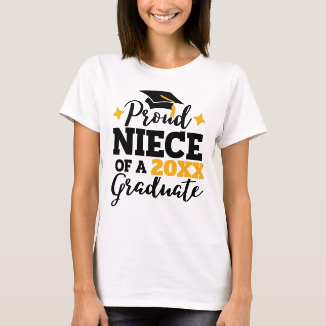 Camiseta Orgulho da sobrinha de um formando de 2022 (Frente)