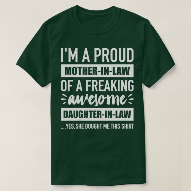 Camiseta Orgulho da sogra da data incrível (Frente do Design)