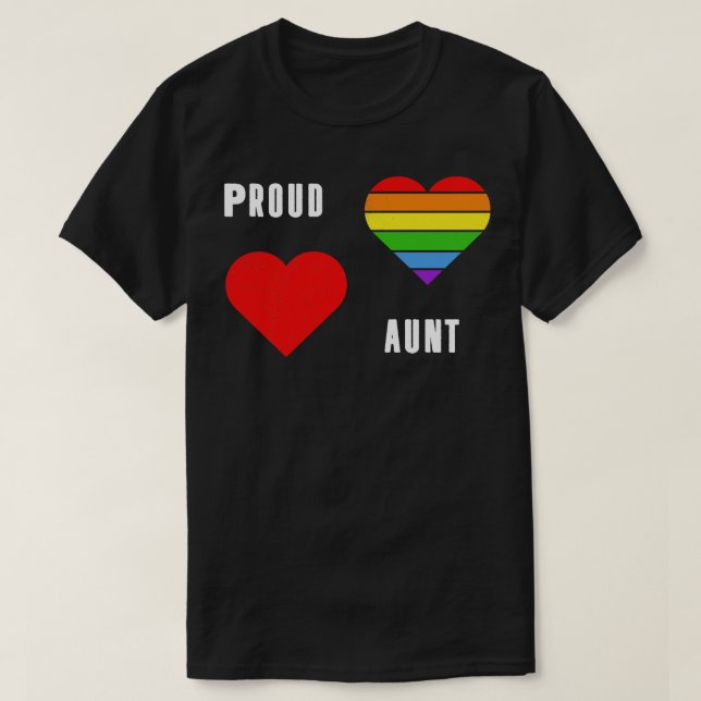 Camiseta Orgulho da tia LGBT Mês do Tee LGBTQ Apoiante Gi (Frente do Design)