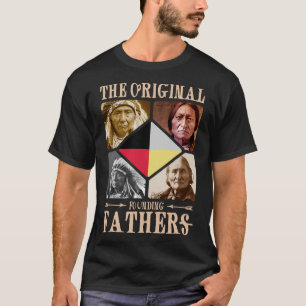 Camiseta Orgulho da Tribo Nativa Americana dos Pais Fundado