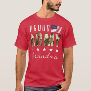 Camiseta Orgulho da vovó do Exército Militar Camoue Orgulho