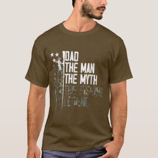 Camiseta Orgulho Dada Pai A Lenda De Pesca Camouflage Ameri