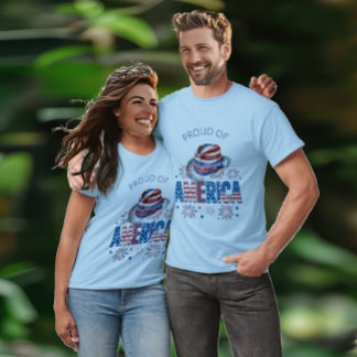 Camiseta Orgulho das Estrelas Americanas Strips Hat e Firec