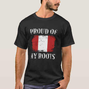 Camiseta Orgulho Das Minhas Raízes Peruanas Bandeira Do Per