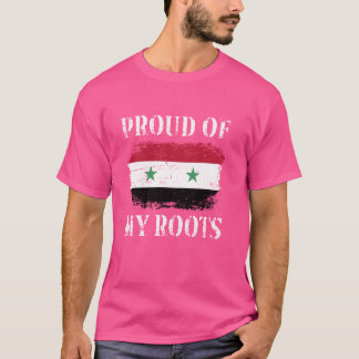 Camiseta Orgulho Das Minhas Raízes Sírias Bandeira Síria