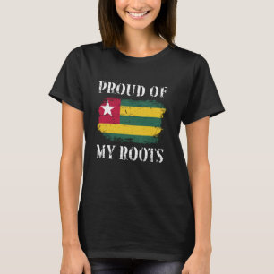 Camiseta Orgulho Das Minhas Raízes Togolesas Togo Bandeira