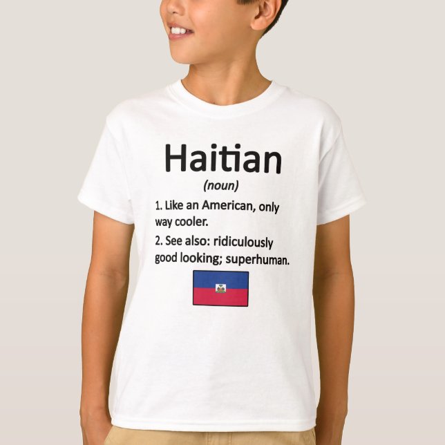 Camiseta Orgulho das Raízes do Haiti Bandeira Patrimônio Ha (Frente)