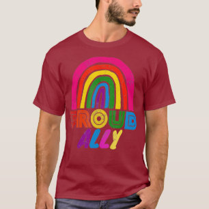 Camiseta Orgulho de Ally LGBT Orgulho gay do Arco-Íris LGBT