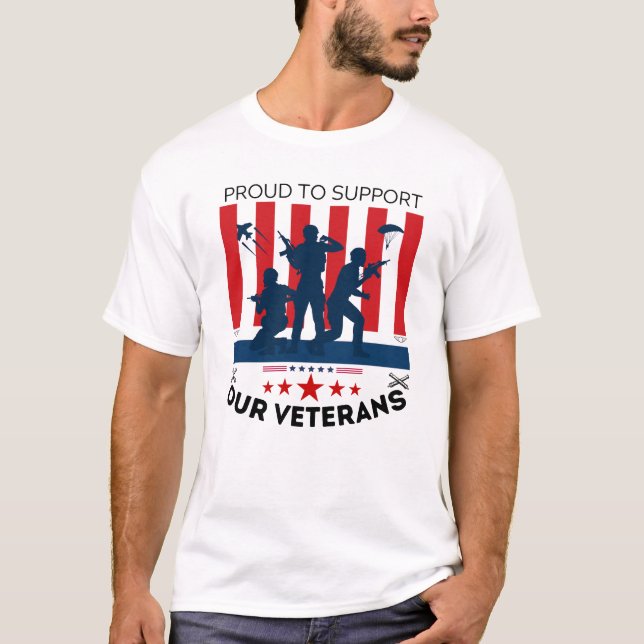 Camiseta Orgulho de apoiar nossos veteranos (Frente)
