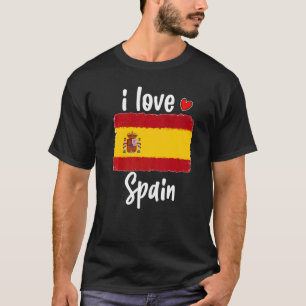 Camiseta Orgulho De Bandeira Da Espanha Vintage Para Homens