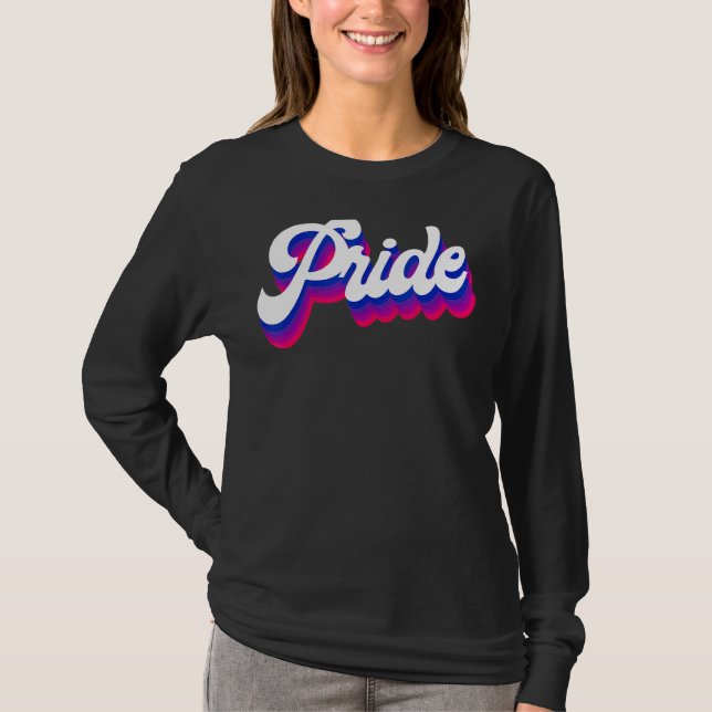 Camiseta Orgulho de Bandeira do Orgulho Bi Bissexual (Frente)