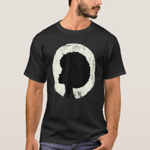 Camiseta Orgulho de Cabelo Natural Art Black Women Orud