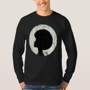Camiseta Orgulho de Cabelo Natural Art Black Women Orud