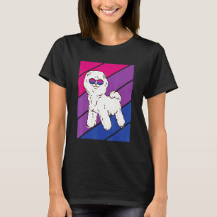 Camiseta Orgulho de Cães Bandeira Bissexual LGBTQ Orgulhoso