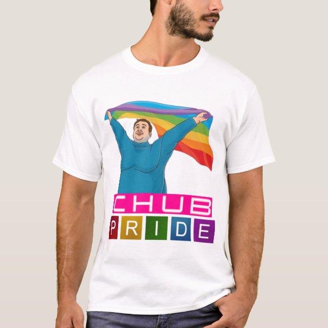 Camiseta ORGULHO DE CHUB, Orgulho gay LGBTQ+ (Frente)